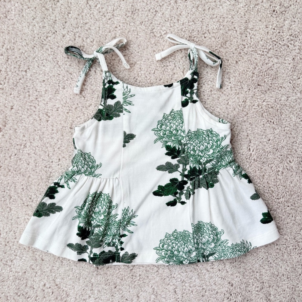The Woods by Kate Quinn Floral Green and White Kids Top